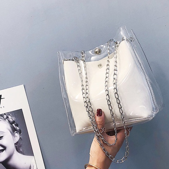 White transparent Tote Bag - Picture 2 of 4